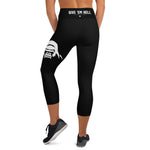 Prim8te Capri Leggings - Give Em Hell - Black