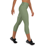 Prim8te Capri Leggings - Give Em Hell - Camo Green